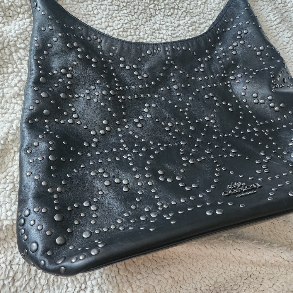Coach F35203 Celeste studded leather crossbody hobo shoulder bag - Picture 2 of 14